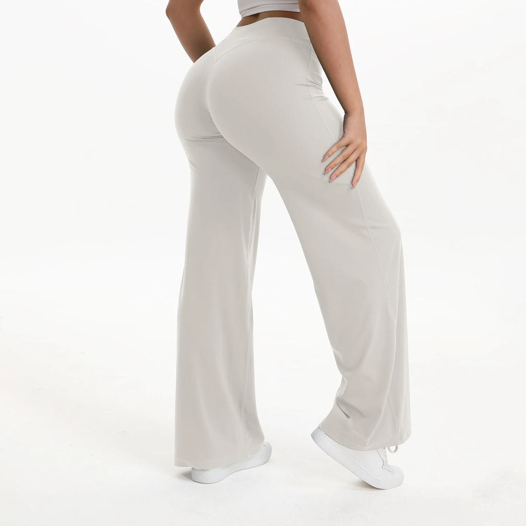 SculptForHer Women’s Straight Leg Gym Trousers – Soft Stretch Pilates, Yoga & Activewear Pants