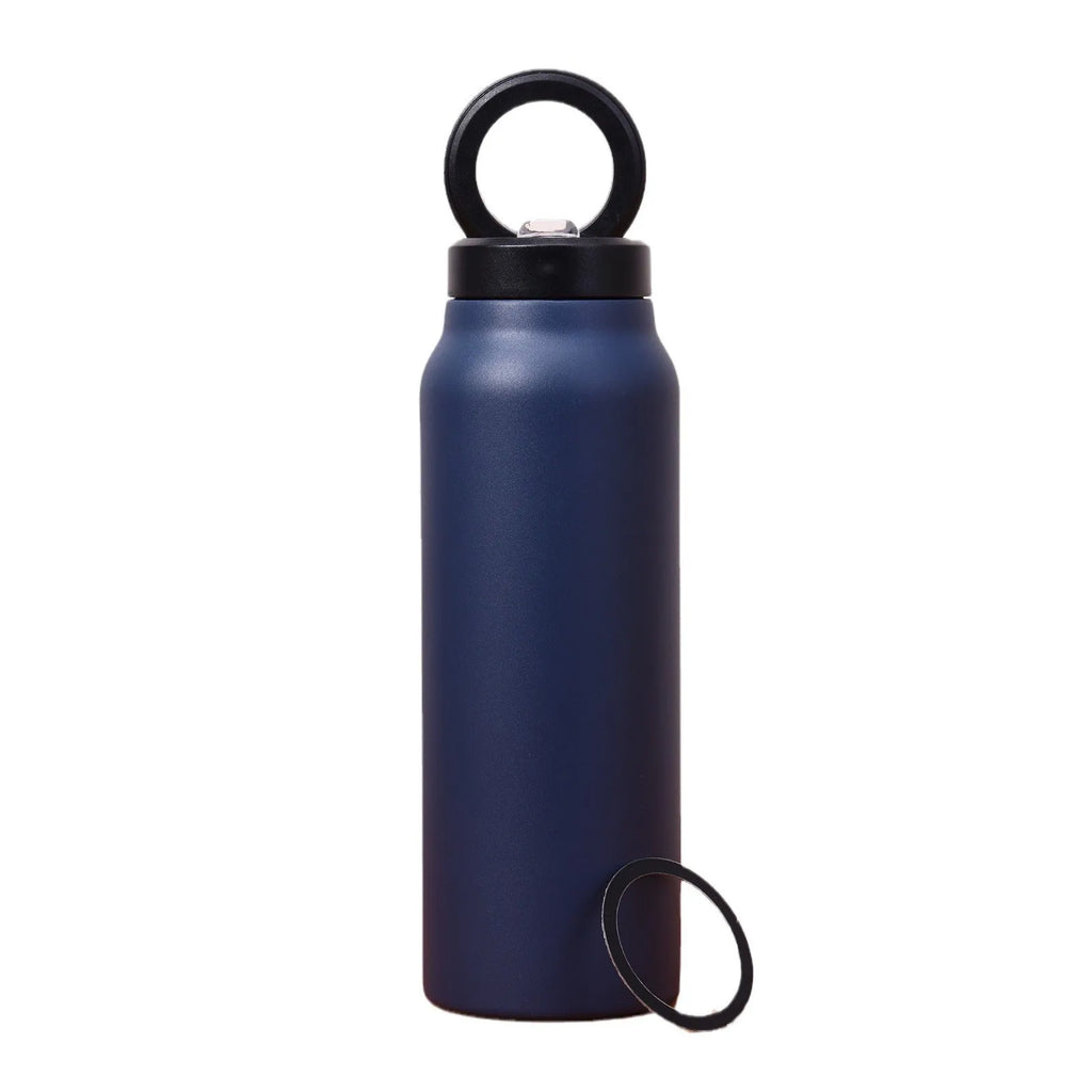 24oz Insulated Water Bottle with Magnetic Phone Mount & Straw