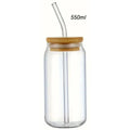 SculptForHer Glass Protein Tumbler | Bamboo Lid & Reusable Straw Coffee & Supplement Cup