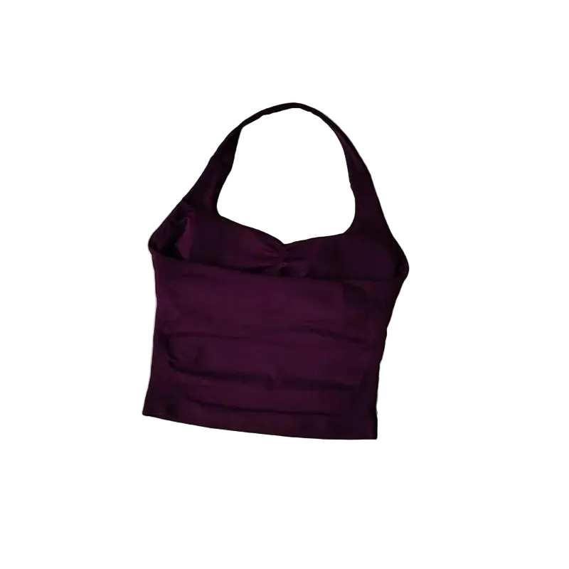 SculptForHer Halter Sports Bra | High Support Seamless Gym & Running Bra for Women