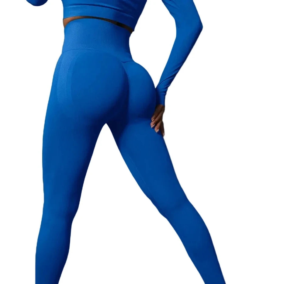SculptForHer High Waisted Seamless Scrunch Leggings – Women’s Push Up Sculpting Gym Leggings
