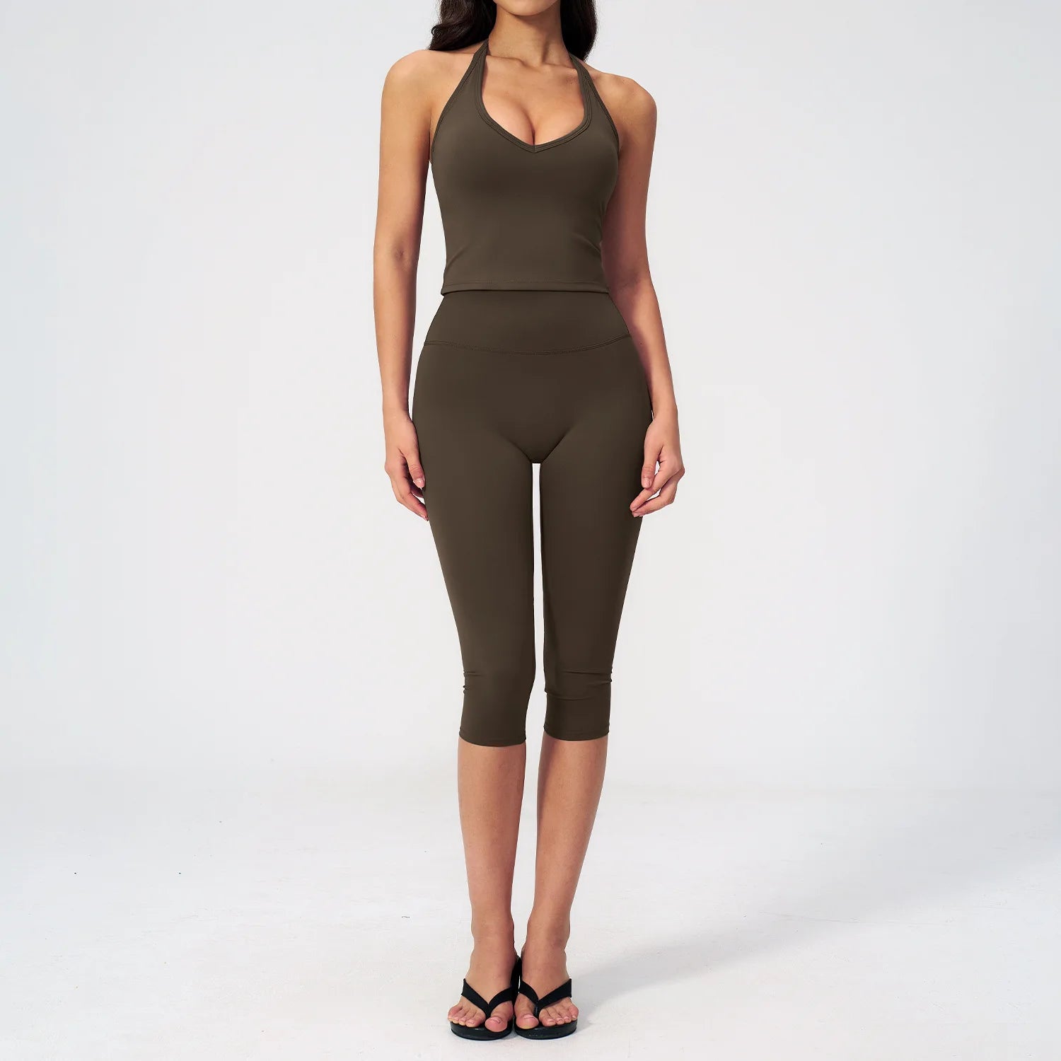 SculptForHer Sculpt & Move Seamless Capri Gym Set – Women’s 2 Piece Activewear
