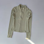 SculptForHer Performance Zip Jacket | Seamless Long Sleeve Gym Top